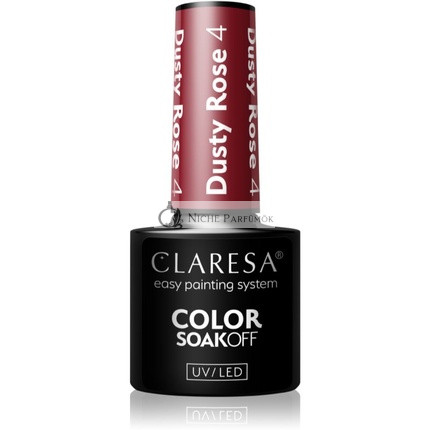 CLARESA Soak Off UVLED Dusty Rose Hybrid Gel Polish 004 5g