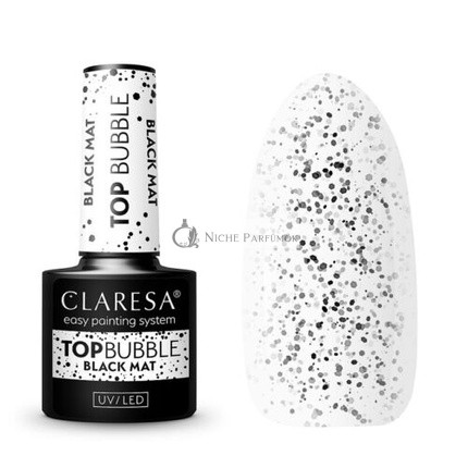 Claresa Nail Top Bubble Black Matte No Wipe UV LED