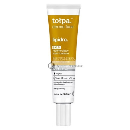 Topa Dermo Face Lipidro Rich Regenerating Sos Cream-Balm For Face, Eyes, And Lips 40ml