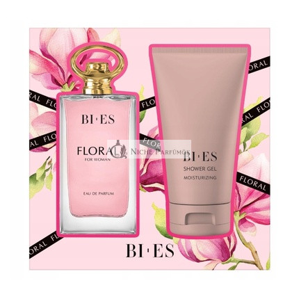 Bi-Es Floral Perfume And Shower Gel Set - 90ml Perfume & 150ml Shower Gel