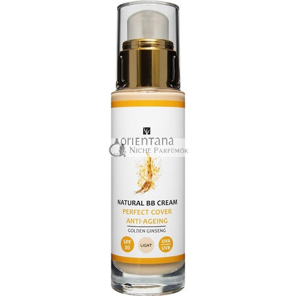Orientana Natural BB Cream Perfect Cover Anti-Ageing SPF 30 Vegan Moisturizing Glow Effect 30ml - Golden Ginseng Light