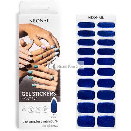 NEONAIL UV Gel Stickers Easy On M01 Blue 15 Patterns Nail Stickers Nail Polish Strips Gel Nail Stickers for Feet and Hands Nail Stickers for Decoration Nail Design
