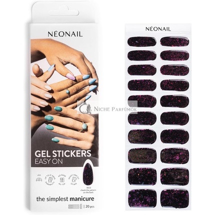 NEONAIL UV Gel Stickers Easy On M03 Glitter 15 Patterns Nail Stickers Nail Polish Strips Gel Nail Stickers Nail Stickers for Feet and Hands Nail Stickers for Decoration Nail Design
