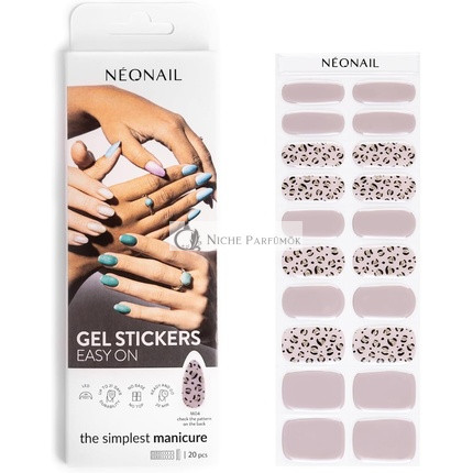 NEONAIL UV Gel Stickers Easy On M04 Beige 15 Patterns Nail Stickers Nail Polish Strips Gel Nail Stickers Nail Stickers for Feet and Hands Nail Art Decoration