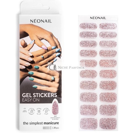 NEONAIL UV Gel Stickers Easy On M07 Pink 15 Patterns Nail Stickers Nail Polish Strips Gel Nail Stickers Foot and Hand Nail Stickers Nail Decoration