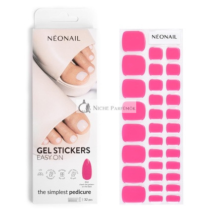 NEONAIL UV Gel Stickers Easy On P02 Pink 15 Patterns Nail Stickers Nail Polish Strips Gel Nail Stickers Foot and Hand Nail Stickers Nail Decoration Nail Design