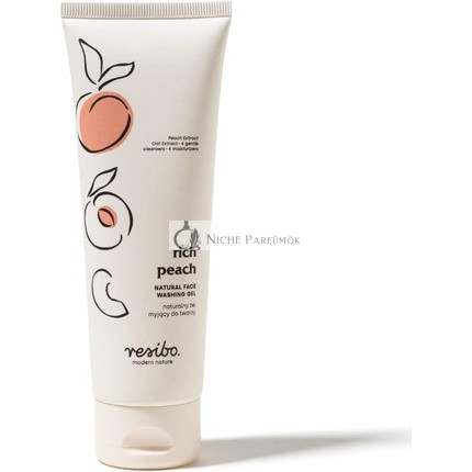 Resibo Rich Peach Natural Face Washing Gel 125ml 100% Vegan