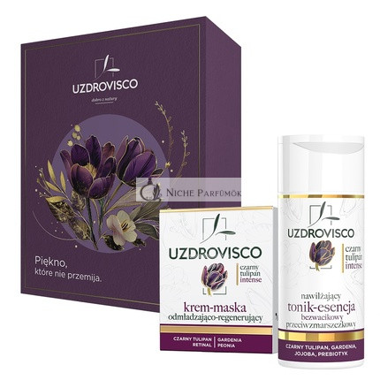 Czarny Tulipan Intense Anti-Aging Regenerating Cream-Mask Set - 50ml Cream-Mask And 150ml Moisturizing Toner-Essence