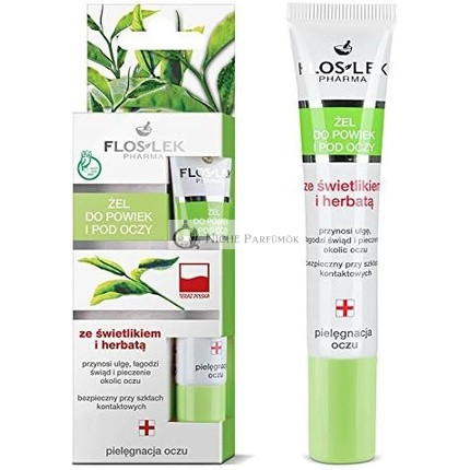 Floslek Lid & Under Eye Gel with Eyebright and Green Tea 15ml
