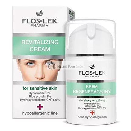 Floslek Pharma Hypoallergenic Revitalizing Day Cream for Sensitive Skin with Rose Oil 50ml