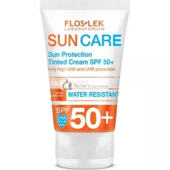   FlosLek Tinted Face Cream SPF 50+ 50ml - Reduces Visibility of Skin Imperfections for Dry and Sensitive Skin