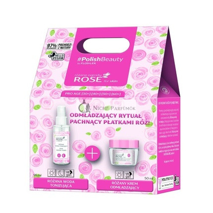 Floslek Rose Gift Set Tonic Water 95ml and Day Cream 50ml