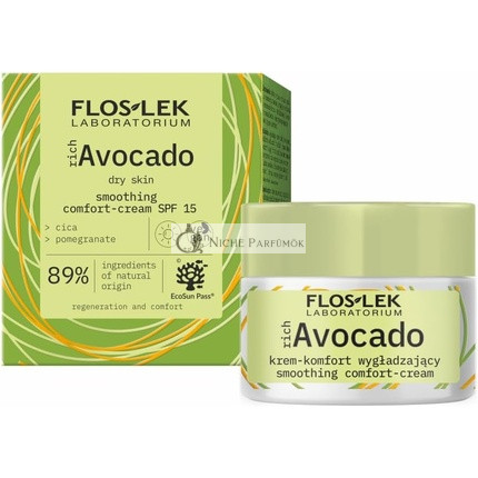 FLOSLEK Rich Avocado Smoothing Day Cream SPF 15 50ml