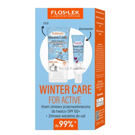 Floslekset Winter Care For Active Protective Cream For Face 30ml And Lip Balm 10g