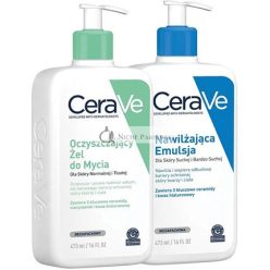   Cerave Set Of Cleansing Washing Gel And Moisturizing Emulsion - 2 X 473 Ml