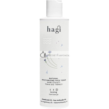 Hagi Natural Moisturizing Facial Toner with Hyaluronic Acid Mandelic Acid Panthenol Rose Water 200ml