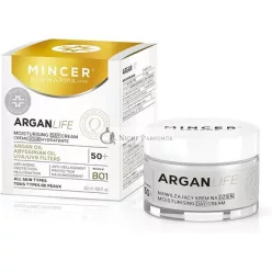   Mincer Pharma Argan Life 50+ Moisturizing, Rejuvenating, Protective Anti-Aging Day Cream for All Skin Types with Argan Oil, Abyssinian Oil, UVA and UVB Filters 50ml