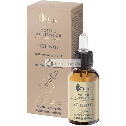 Ava Laboratorium Youth Activator Retinol Face Serum with Vitamins C, E, and F 30ml