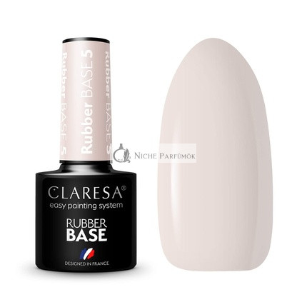 Claresa UV Nail Polish Rubber Base Manicure & Pedicure 5ml - Shade 05 Semi-Transparent