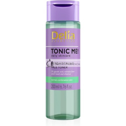 Delia Cosmetics Tonic Me Brightening Toner for Normal and Combination Skin 5% Glycolic Acid Vitamin C Aloe 200ml