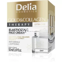   Delia Cosmetics Gold & Collagen Elasticizing Day Cream Anti-Wrinkle Softening with Colloidal Gold Red Clover Extract and Vitamin E 50ml