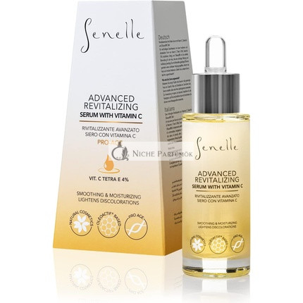 Senelle Revitalizing Anti-Wrinkle Serum Hydrating Nourishing Firming Lifting Formula with Vitamin C and E Steochiol Oleoactif DIAM Tomato Seed Oil 30ml