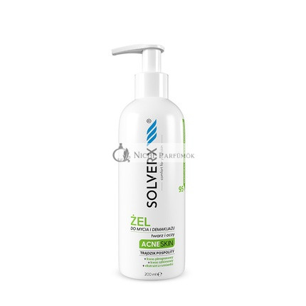 Solverx Acne Skin Cleansing Gel For Face And Eye Makeup Removal 200ml