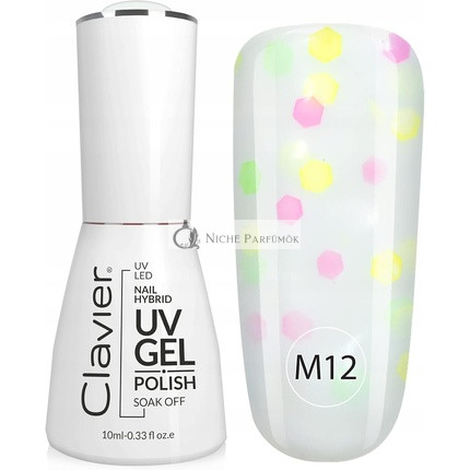 Luxury Nail Hybrid UV Gel Polish 10ml Bottle with Applicator Lasts up to 3 Weeks for UV and LED Lamps Curing 2 Minutes in UV or 30 Seconds in LED Light Device Papita