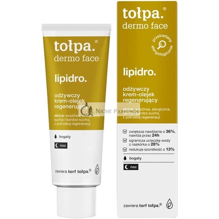 Tolpa Dermo Face Lipidro Nourishing Regenerating Cream-Oil Rich Night 40ml