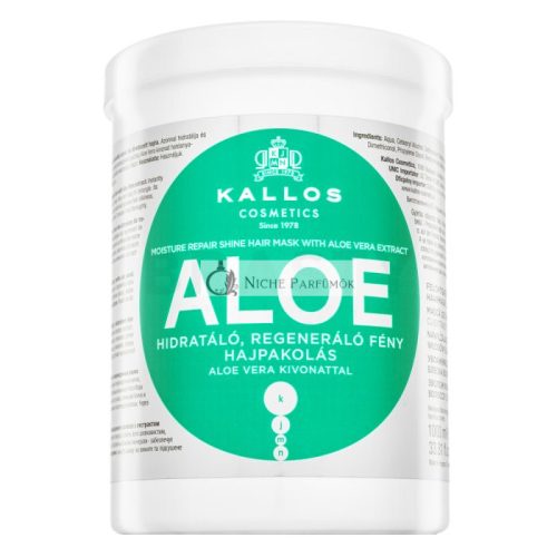 Kallos Aloe Moisture Repair Shine Hair Mask Nourishing Mask for Softness and Shine 1000 ml