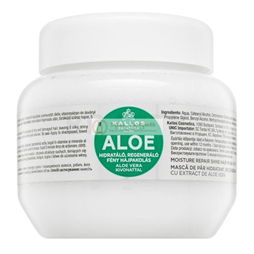Kallos Aloe Moisture Repair Shine Hair Mask Nourishing Mask for Softness and Shine 275 ml