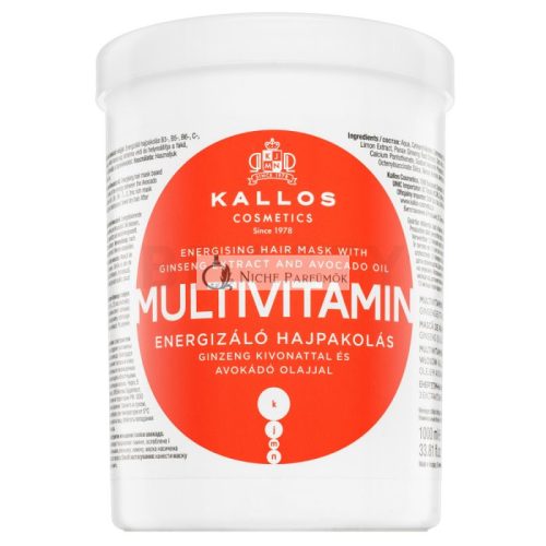 Kallos Multivitamin Energising Hair Mask - Strengthening Mask for All Hair Types 1000 ml