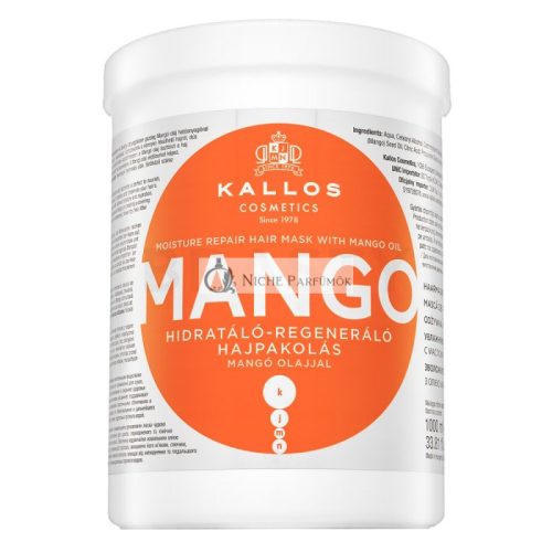 Kallos Mango Moisture Repair Hair Mask Nourishing Mask for Dry and Damaged Hair 1000 ml