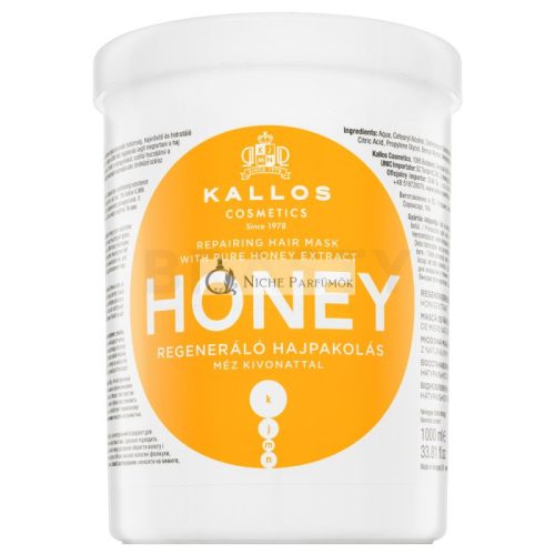 Kallos Honey Repairing Hair Mask for Dry and Damaged Hair 1000 ml