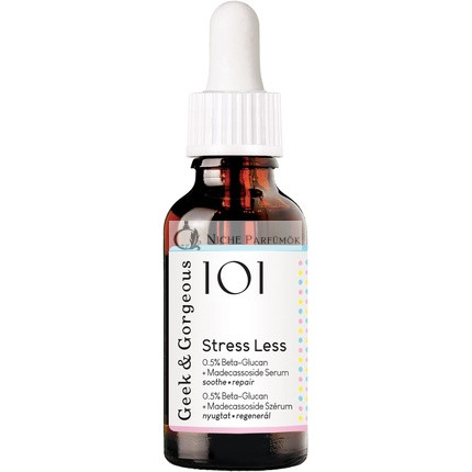 Geek & Gorgeous 101 Stress Less Light Silky Gel Formula with Beta-Glucan Madecassoside Soothes Repairs 30ml