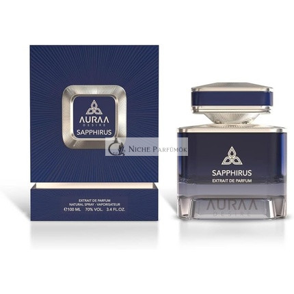 Sapphirus Extrait De Perfume 100ml by Auraa Desire Bold Spicy Citrus Fragrance for Men Sandalwood Amber Patchouli Vetiver Scents Long Lasting Eau de Parfum