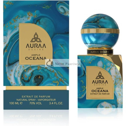 Ample Oceana Extrait de Parfum 100ml by Auraa Desire Luxurious Unisex Fragrance with Spicy, Floral, and Amber Notes