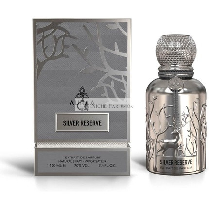 Silver Reserve 100ml by Auraa Desire Extrait De Perfum Amber Leather Vanilla Fragrance Perfume for Men and Women