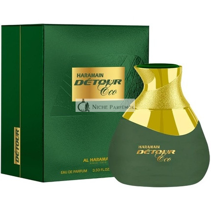 Al Haramain Detour Noir Eco 100ml Eau de Parfume Spray Arabian Perfume for Women Luxury Unisex Scent