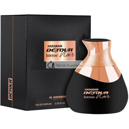 Al Haramain Detour Noir Intense 100ml Eau de Parfume Spray Arabian Perfume for Women Luxury Unisex Fragrance
