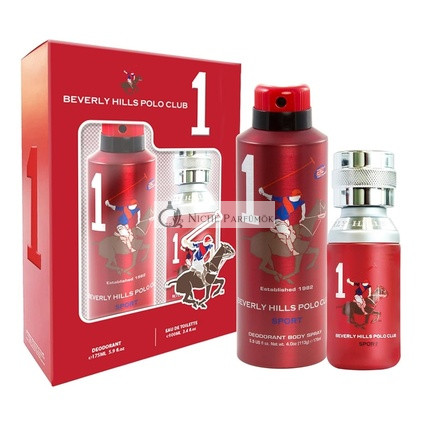 Beverly Hills Polo Club Man Sport One Eau De Toilette Spray 100ml And Deodorant Spray 175ml Set