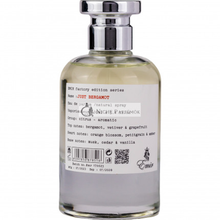 Emir Just Bergamot Factory Edition Perfumed Water Unisex 100 ml