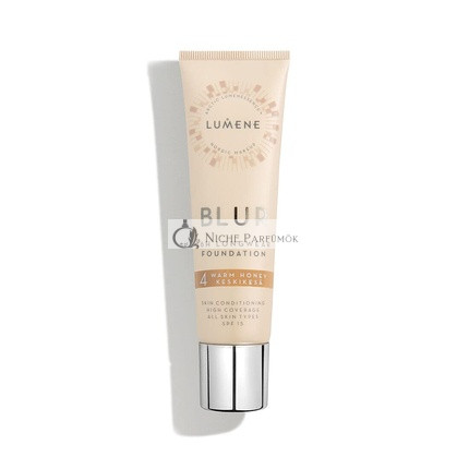Lumene 16h Longwear Blur Foundation SPF 15 with Arctic Cloudberry 30ml 4 Warm Honey
