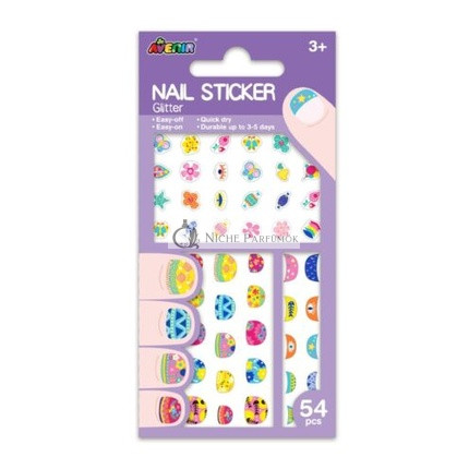 Glitter Flower Nail Stickers