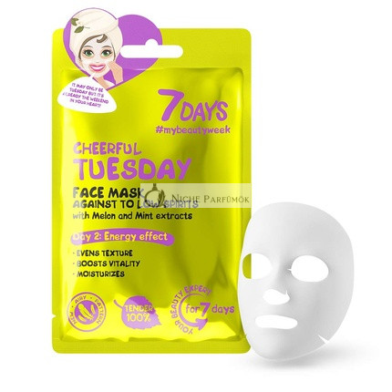 Melon Face Mask Daily Skin Care Cooling Effect Softness for All Skin Types with Mint Extracts 28g