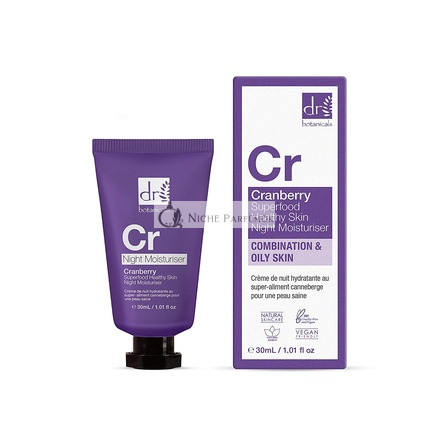 Dr Botanicals Apothecary Collection Cranberry Superfood Healthy Skin Night Moisturizer 30ml 1.01 fl oz