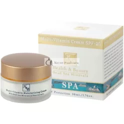   H&B Health & Beauty Dead Sea Minerals Multi Vitamin Face Cream for Women Organic Moisturiser with SPF 20 50ml
