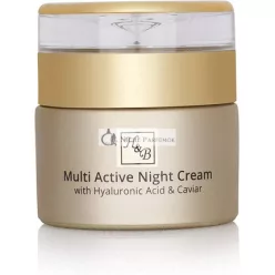   Health & Beauty Multi-Active Night Face Cream with Hyaluronic Acid and Caviar Extract for Women Enriched with Dead Sea Minerals 50ml
