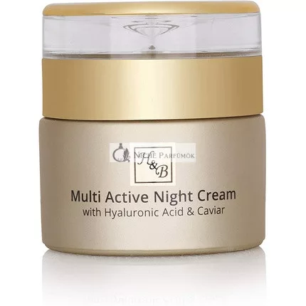 Health & Beauty Multi-Active Night Face Cream with Hyaluronic Acid and Caviar Extract for Women Enriched with Dead Sea Minerals 50ml