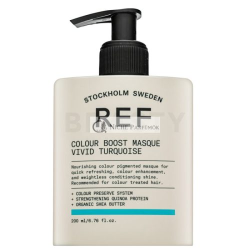 REF Colour Boost Masque Nourishing Mask with Color Pigments for Reviving Color Vivid Turquoise 200 ml